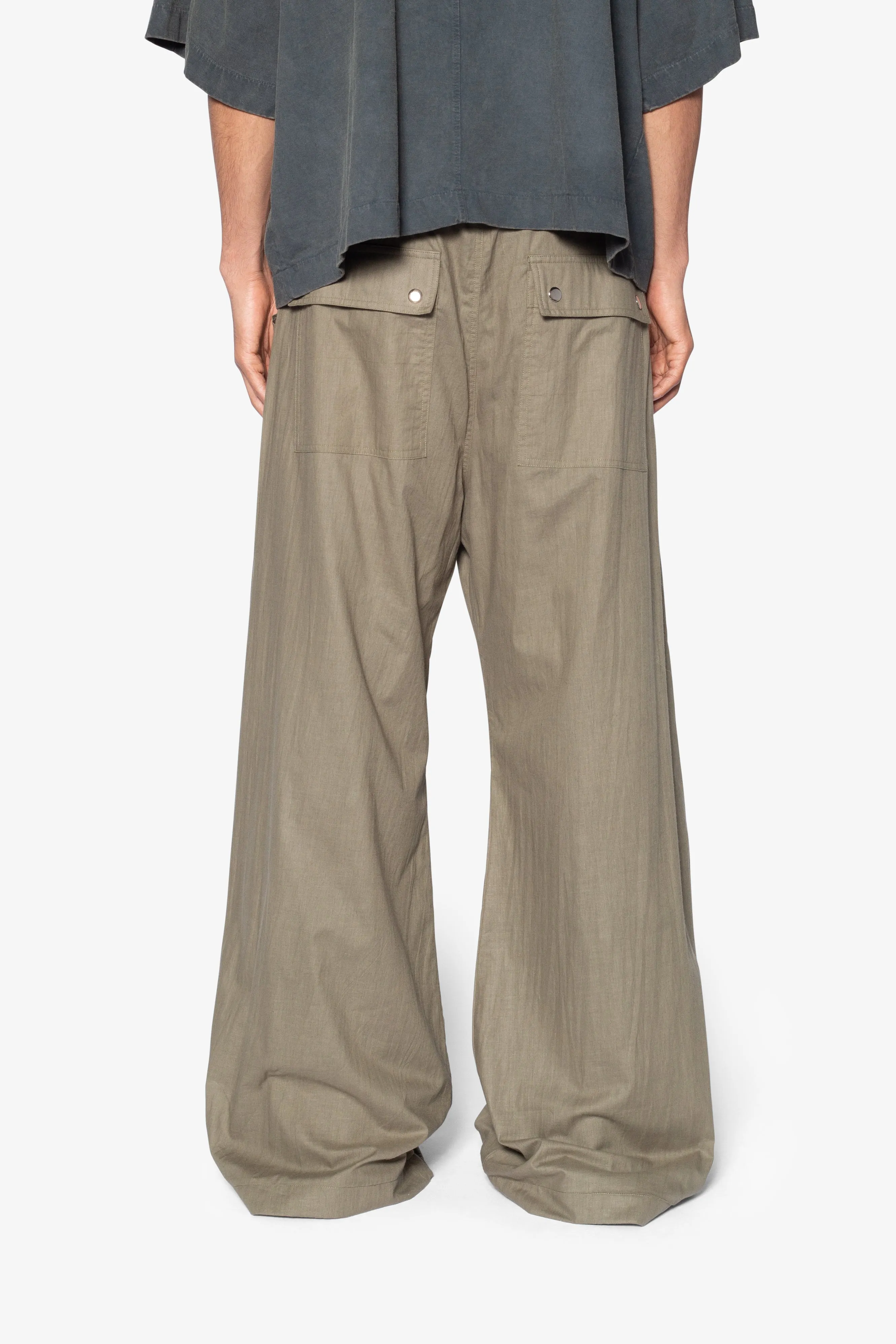 Gauze Layered Rave Pants - Olive