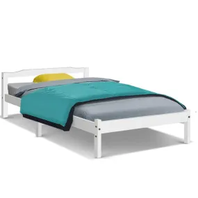 Gibson Wooden Single Bed Frame White