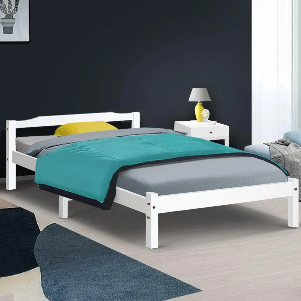 Gibson Wooden Single Bed Frame White