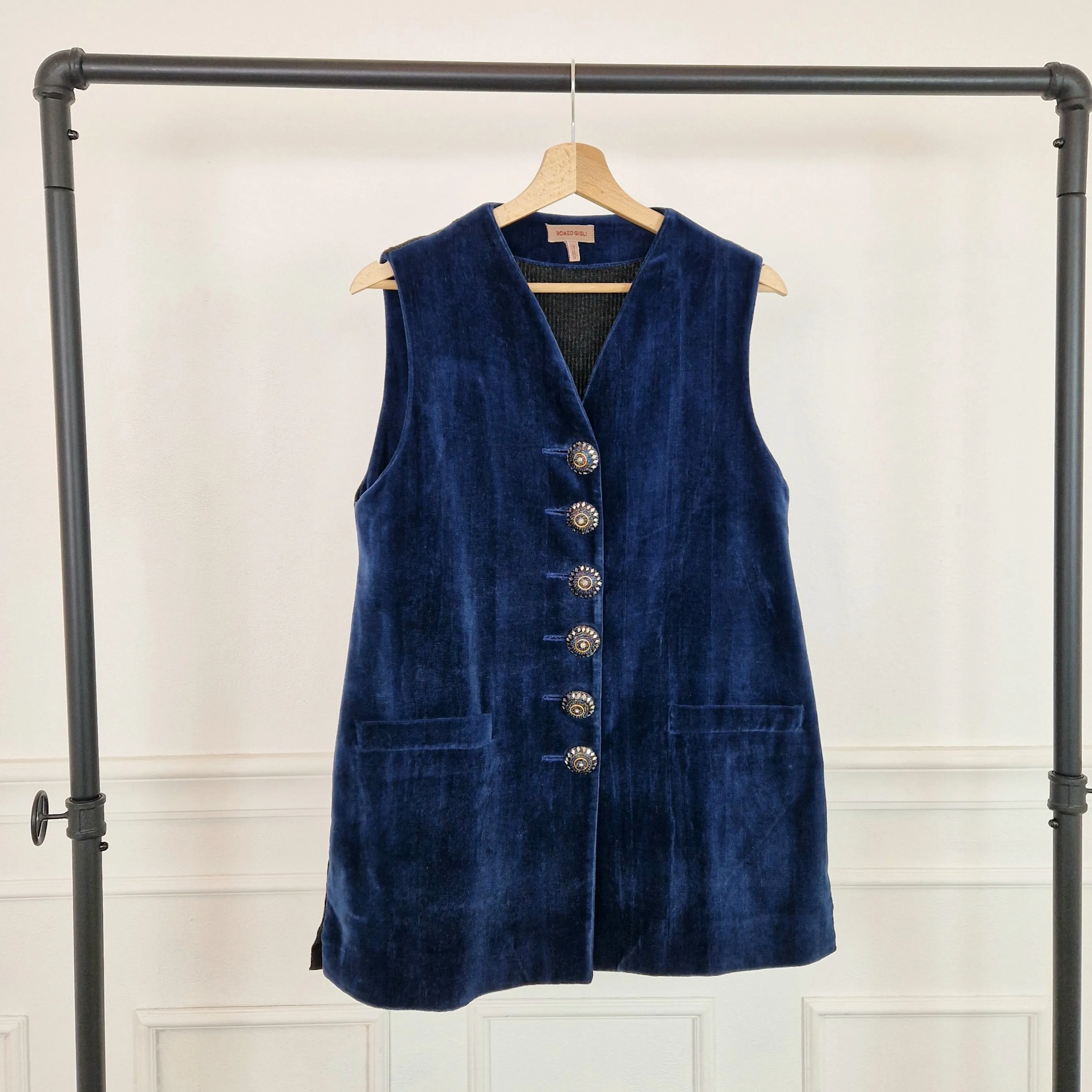 Gilet Romeo Gigli velluto blu 1994