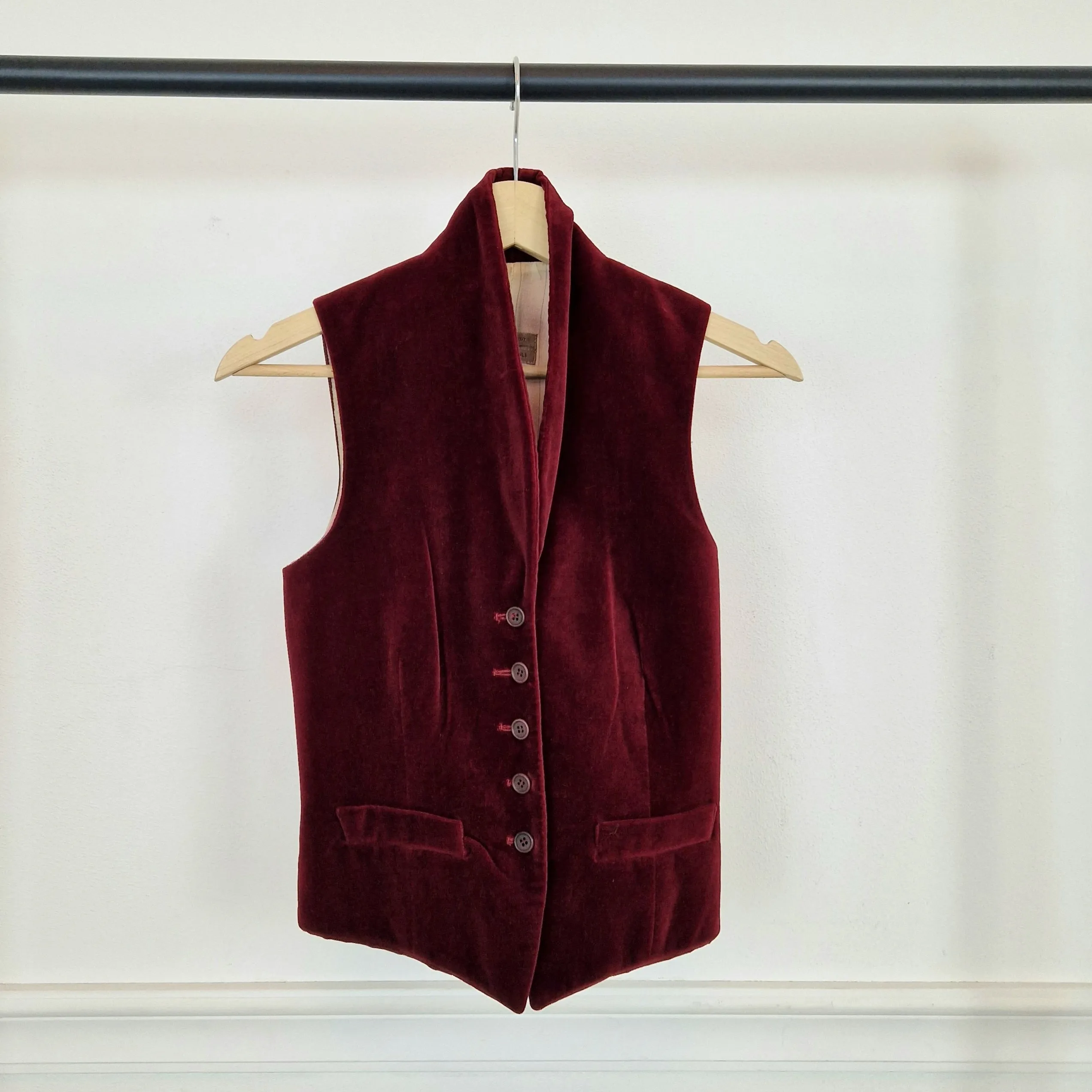 Gilet Romeo Gigli velluto bordeaux 1996/97