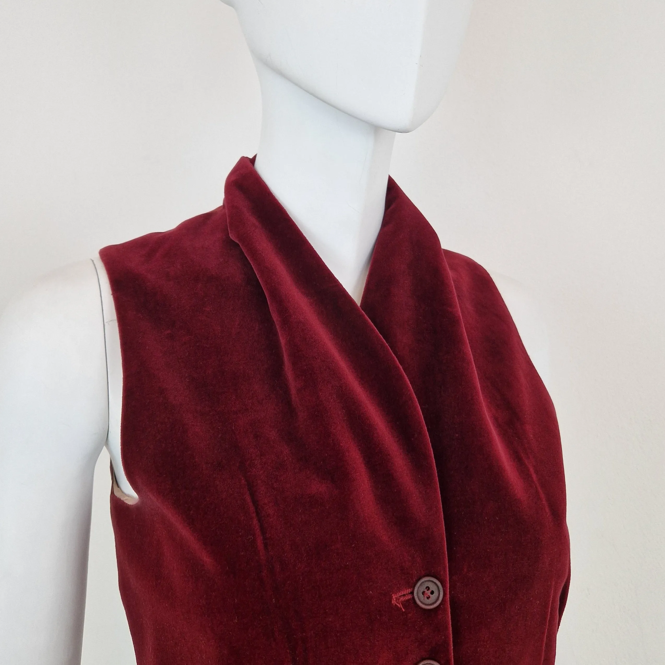 Gilet Romeo Gigli velluto bordeaux 1996/97