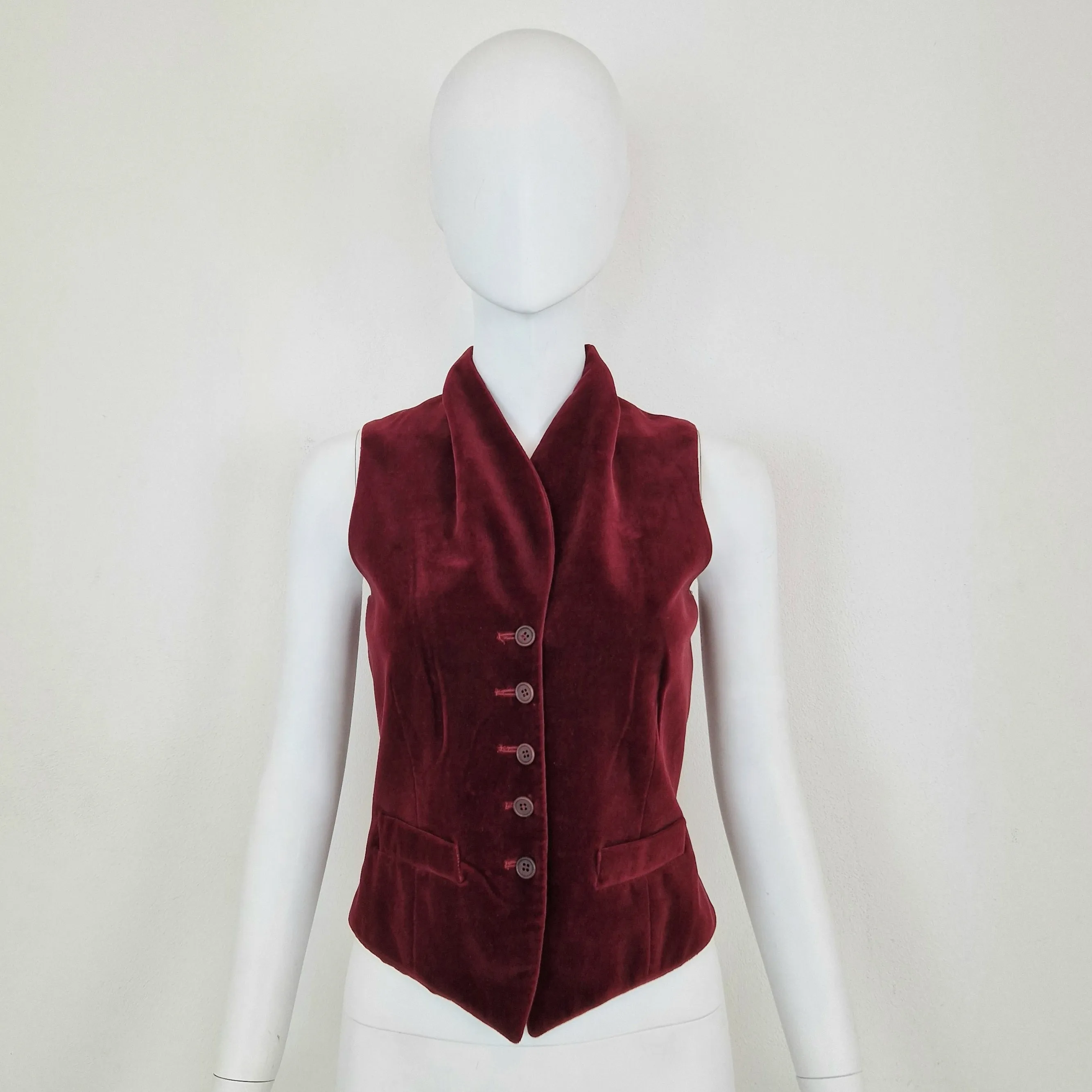 Gilet Romeo Gigli velluto bordeaux 1996/97