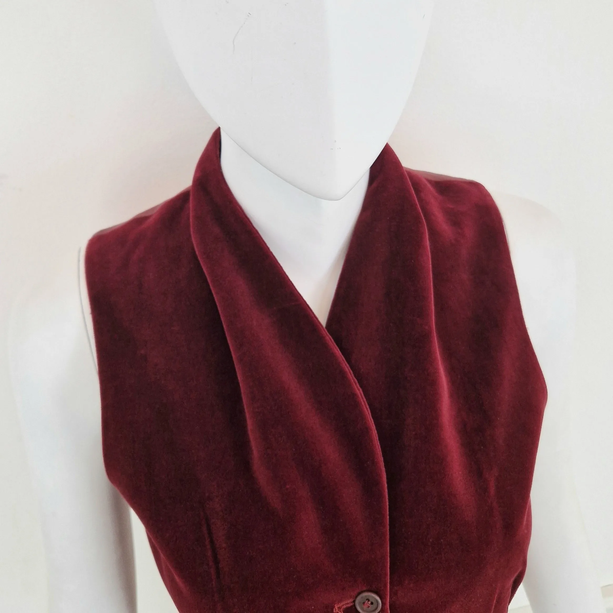 Gilet Romeo Gigli velluto bordeaux 1996/97