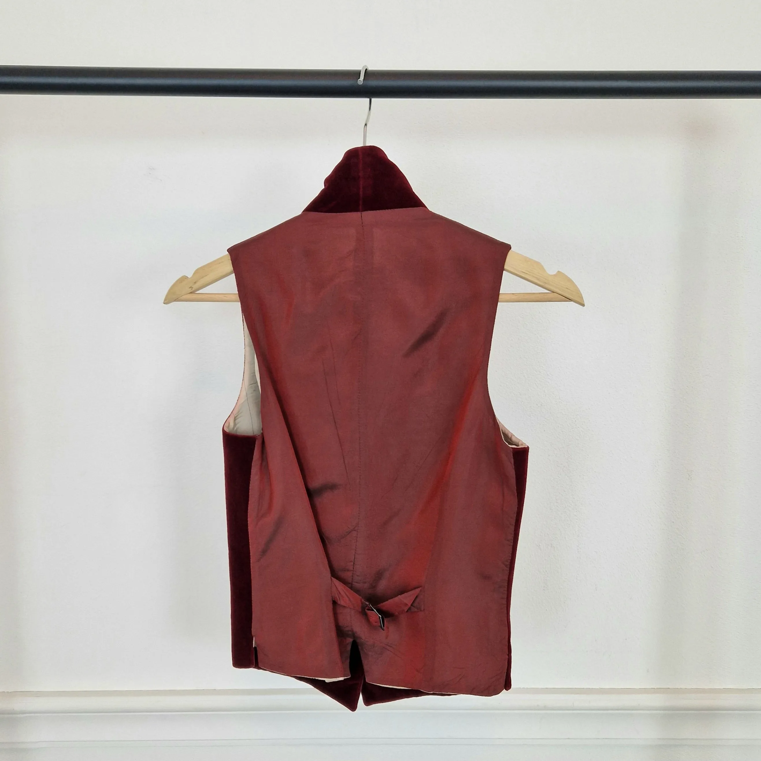 Gilet Romeo Gigli velluto bordeaux 1996/97