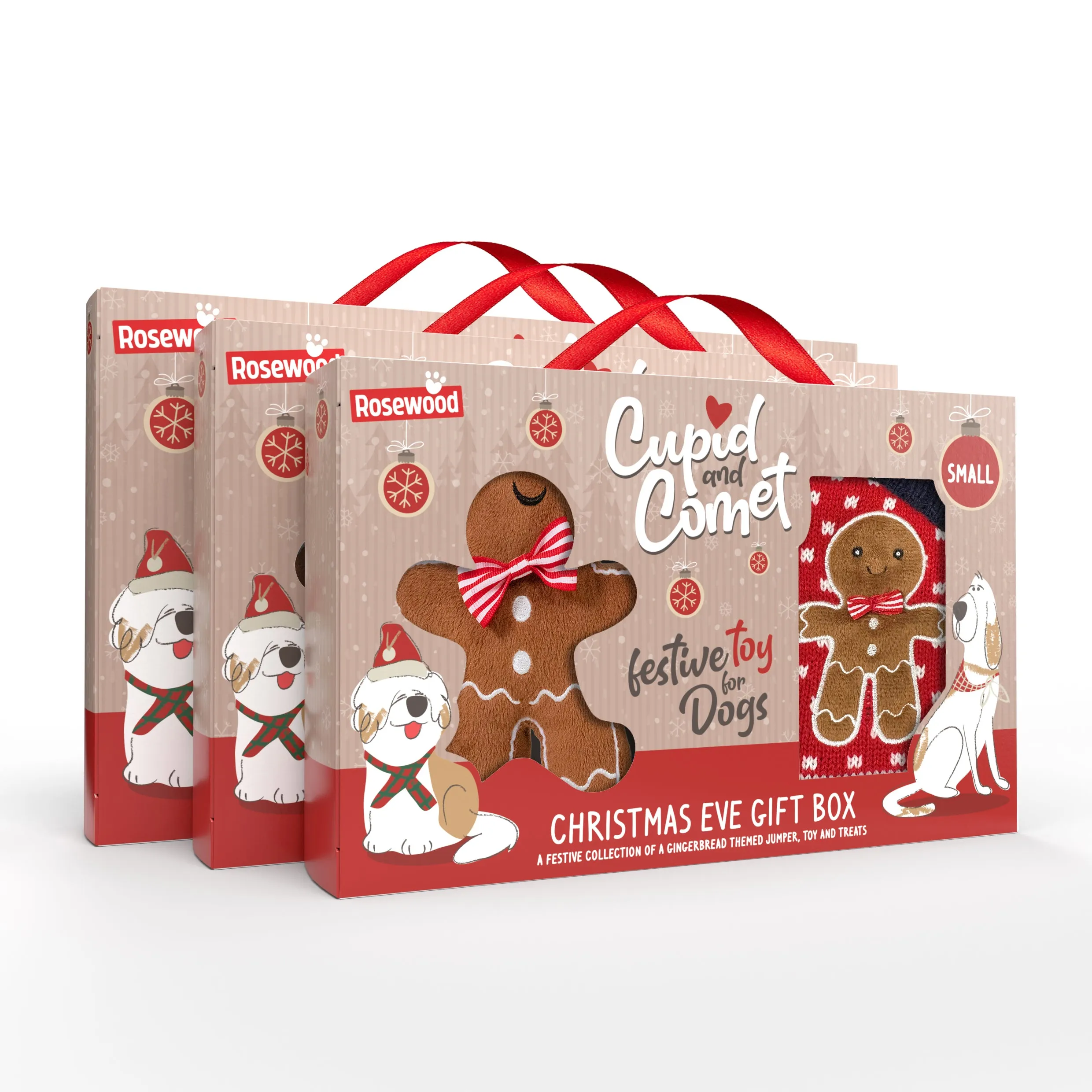 Gingerbread Jumper Christmas Eve Gift Pack | Festive Dog Box by Cupid & Comet