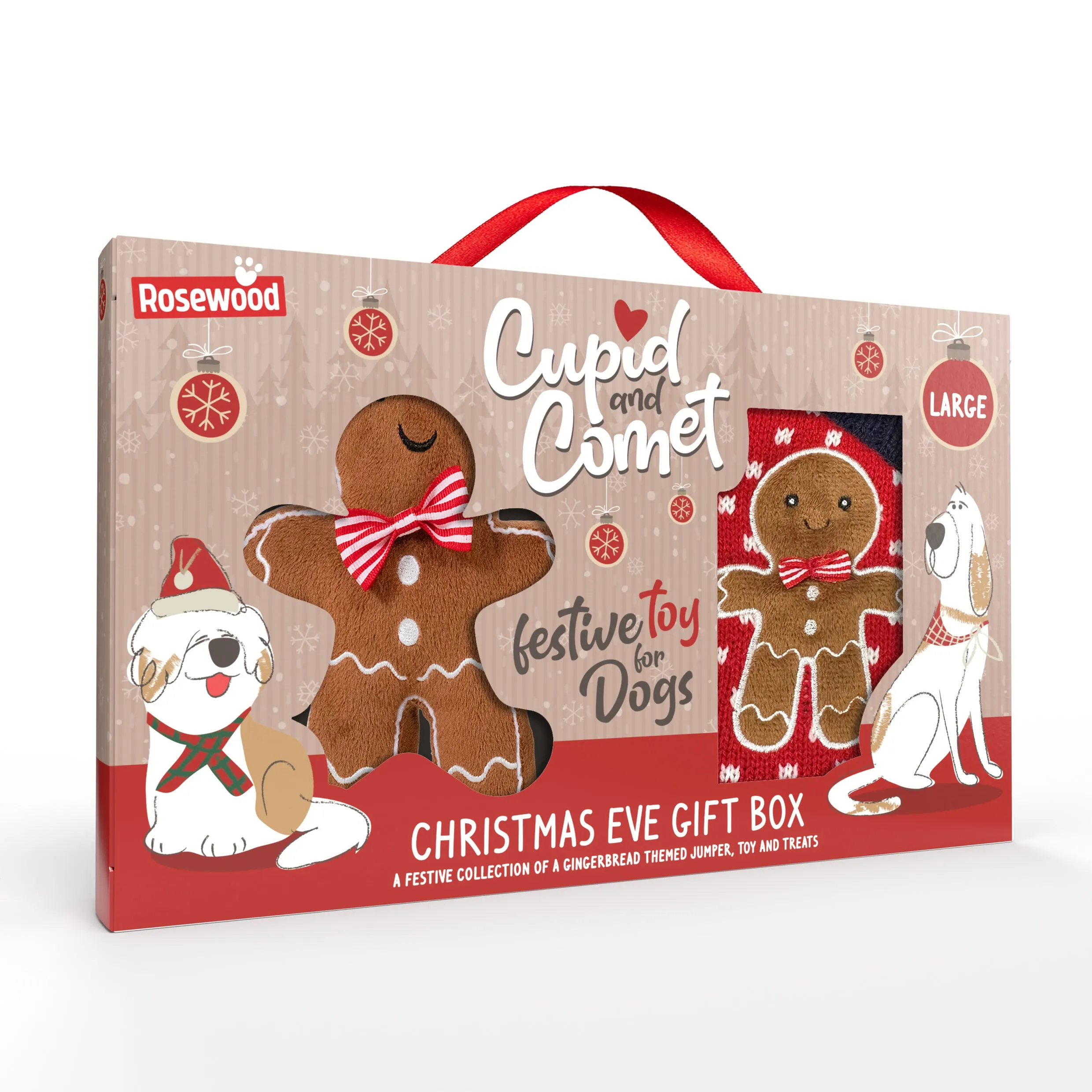 Gingerbread Jumper Christmas Eve Gift Pack | Festive Dog Box by Cupid & Comet