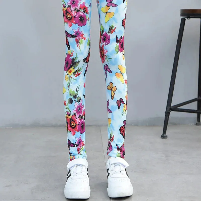 Girls' leggings Spring And Autumn Thin Children's Stretch Printed Pants Korean Children's Pants Summer Clothes