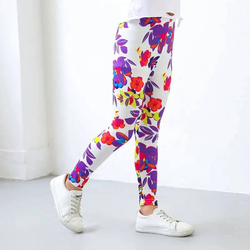 Girls' leggings Spring And Autumn Thin Children's Stretch Printed Pants Korean Children's Pants Summer Clothes