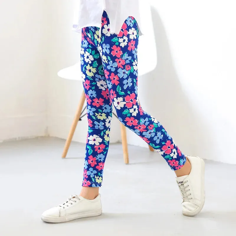 Girls' leggings Spring And Autumn Thin Children's Stretch Printed Pants Korean Children's Pants Summer Clothes