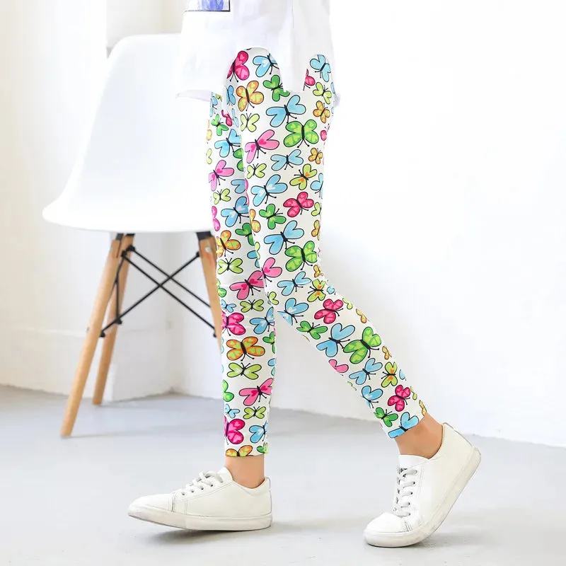 Girls' leggings Spring And Autumn Thin Children's Stretch Printed Pants Korean Children's Pants Summer Clothes