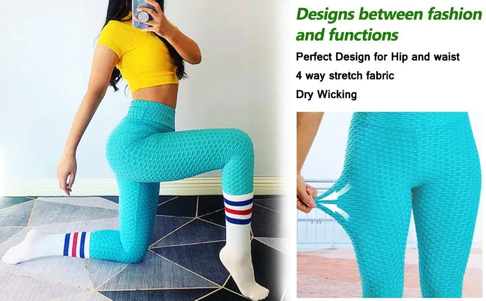 Gorgeous Push Up Leggings Women High Waist Leggings - Sport Women Fitness - Tummy Control Stretchy Workout Legging Sexy Booty Capris Mujer (2U24)(BAP)(TBL)