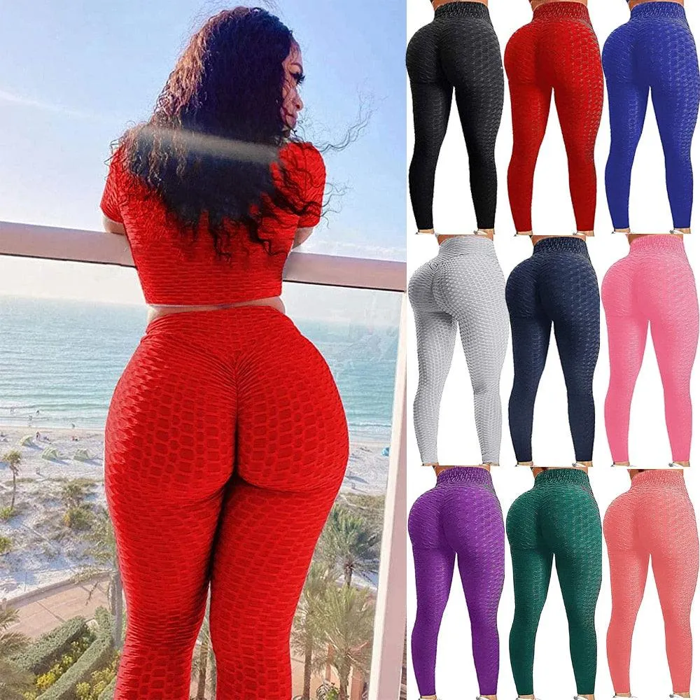 Gorgeous Push Up Leggings Women High Waist Leggings - Sport Women Fitness - Tummy Control Stretchy Workout Legging Sexy Booty Capris Mujer (2U24)(BAP)(TBL)