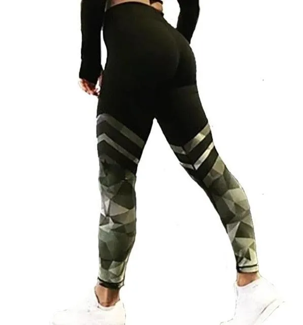 Gorgeous Women Leggings - Slim High Waist Elasticity Leggings - Fitness Printing Breathable Women Pants (BAP)(TBL)(BCD3)(F24)