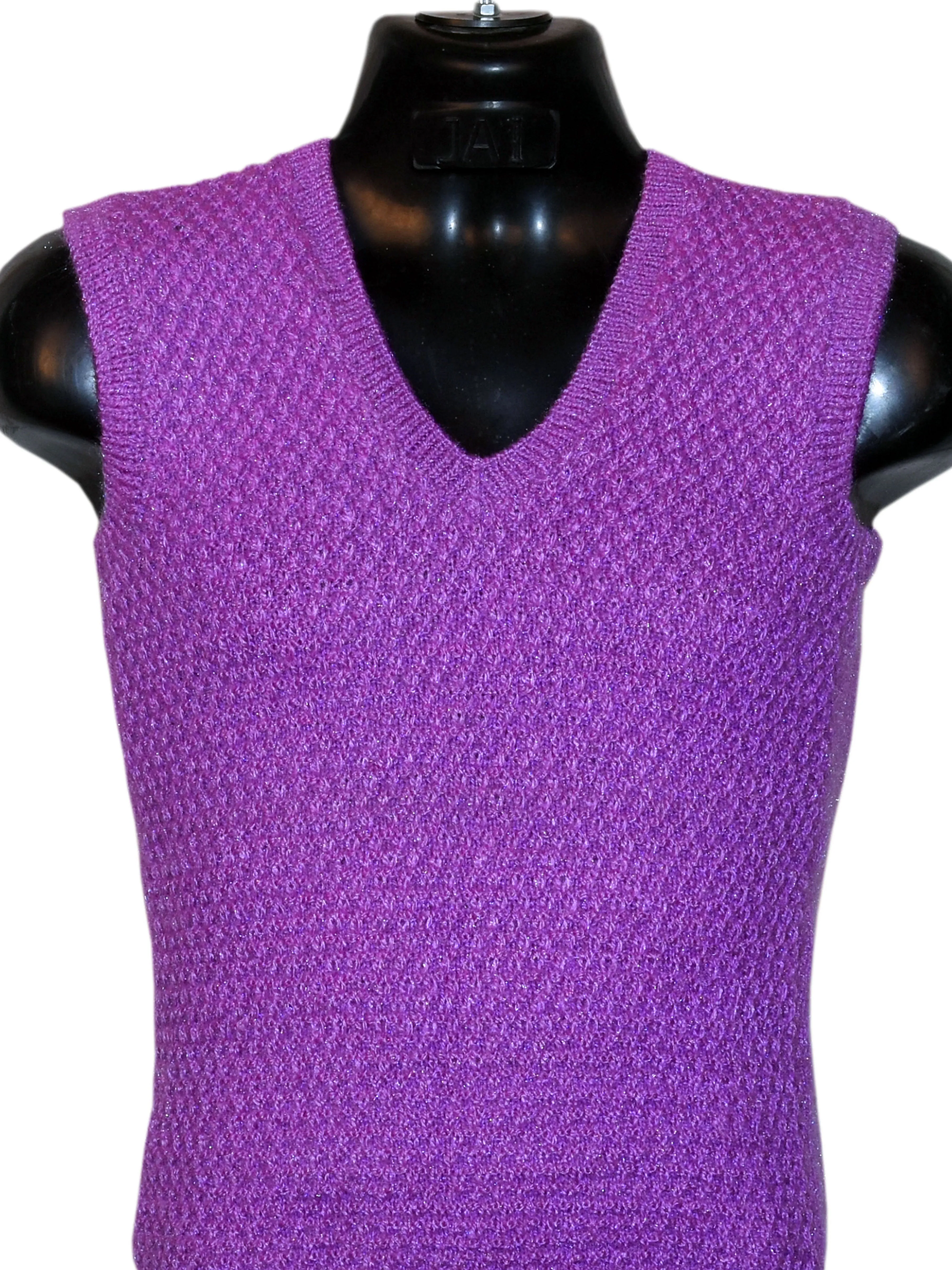 GraminArts Handmade Violet Vardhman Woollen Knitted Half Sweater For Men