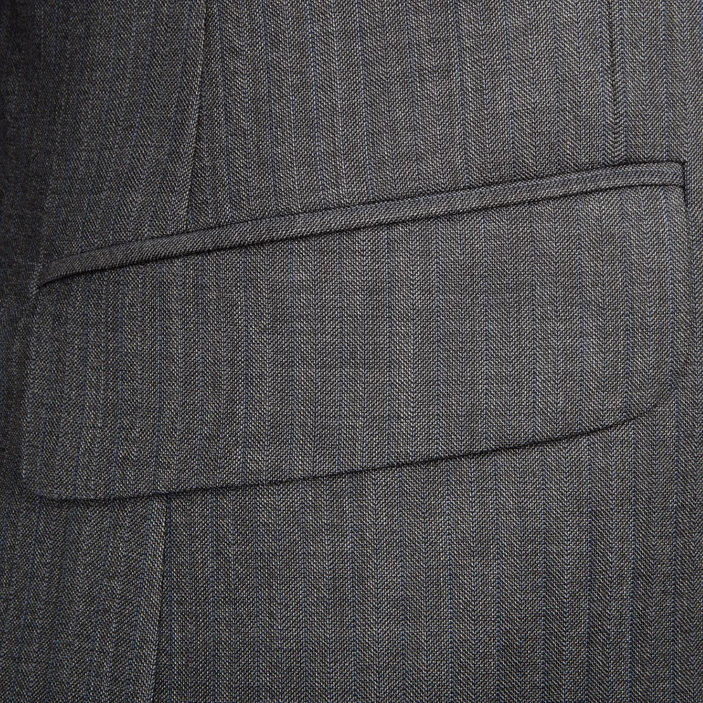 Grey and Purple Stripe Lanificio F.lli Cerruti Two-Piece Suit