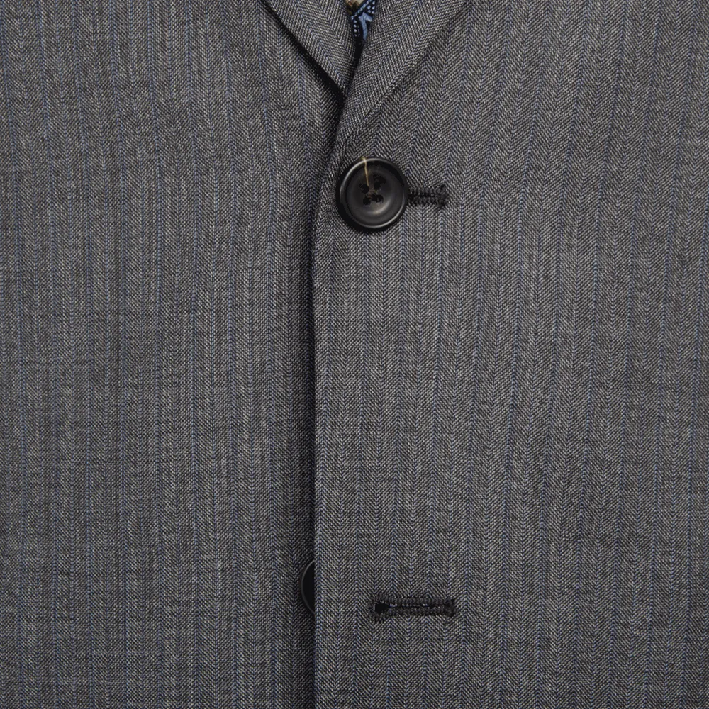 Grey and Purple Stripe Lanificio F.lli Cerruti Two-Piece Suit