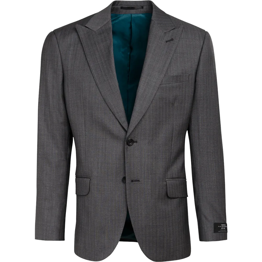 Grey and Purple Stripe Lanificio F.lli Cerruti Two-Piece Suit