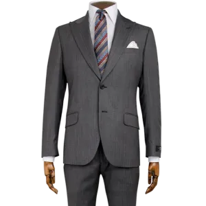 Grey and Purple Stripe Lanificio F.lli Cerruti Two-Piece Suit