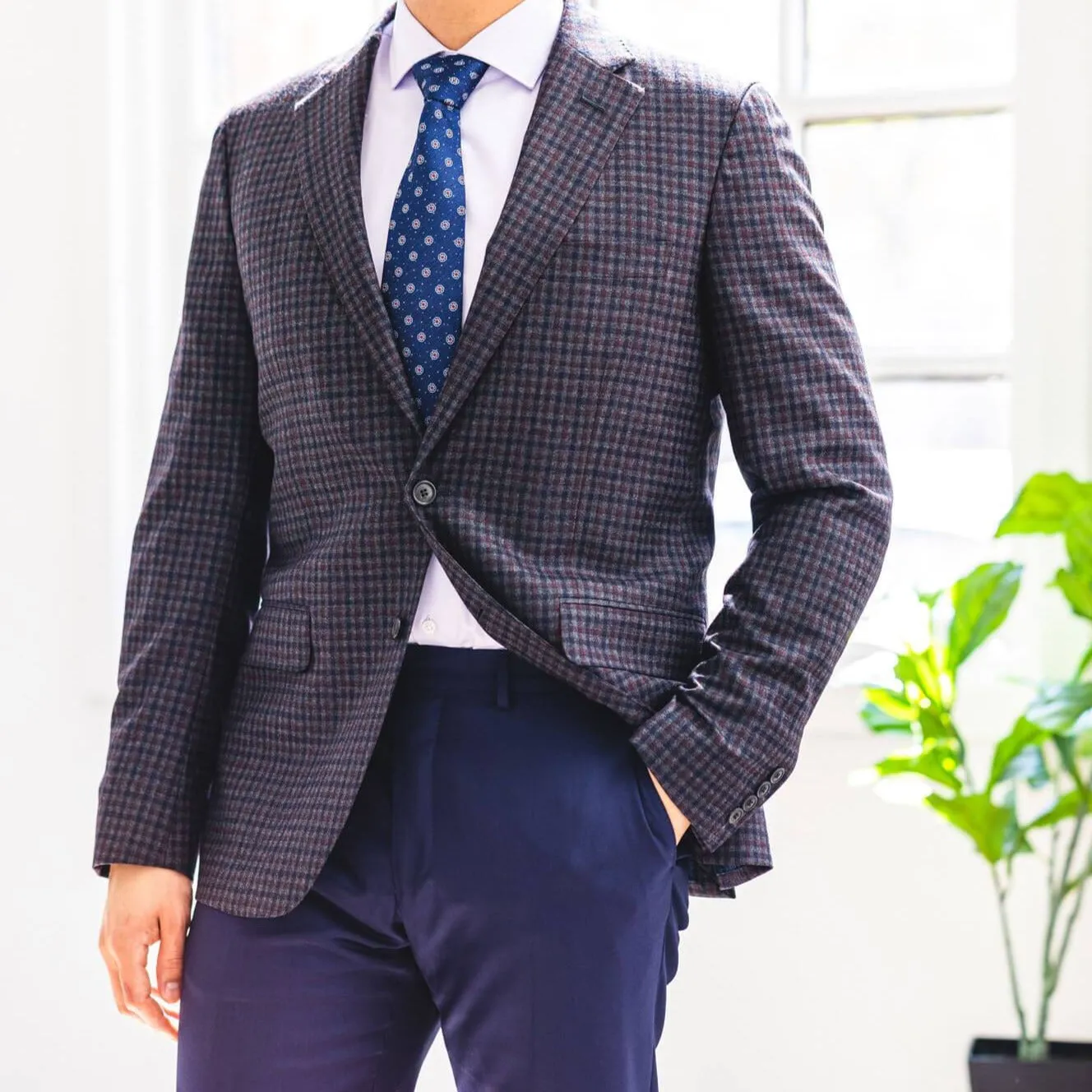 Grey Gun Check Sport Coat