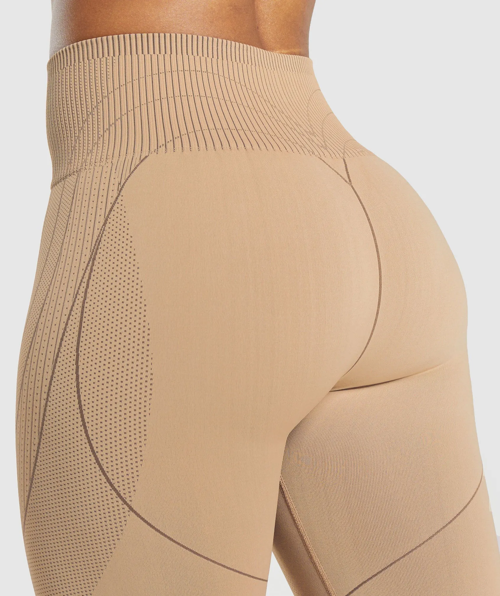 Gymshark Contour Heart Seamless Leggings - Deep Fawn/ Soul Brown