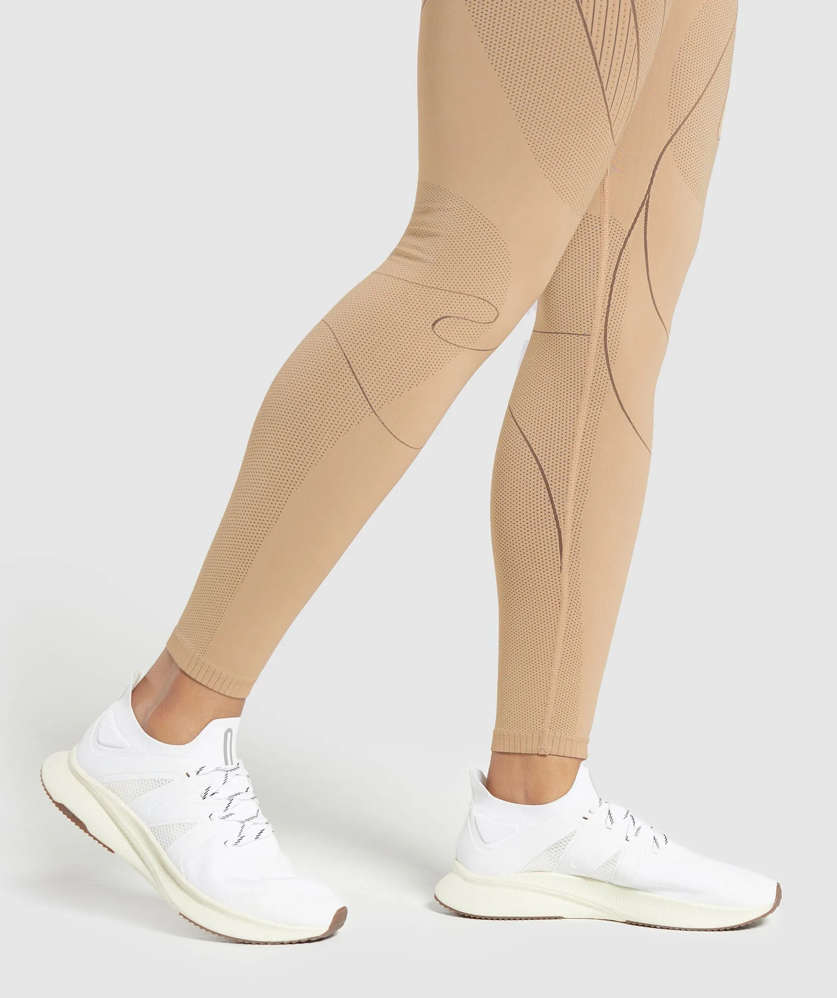 Gymshark Contour Heart Seamless Leggings - Deep Fawn/ Soul Brown