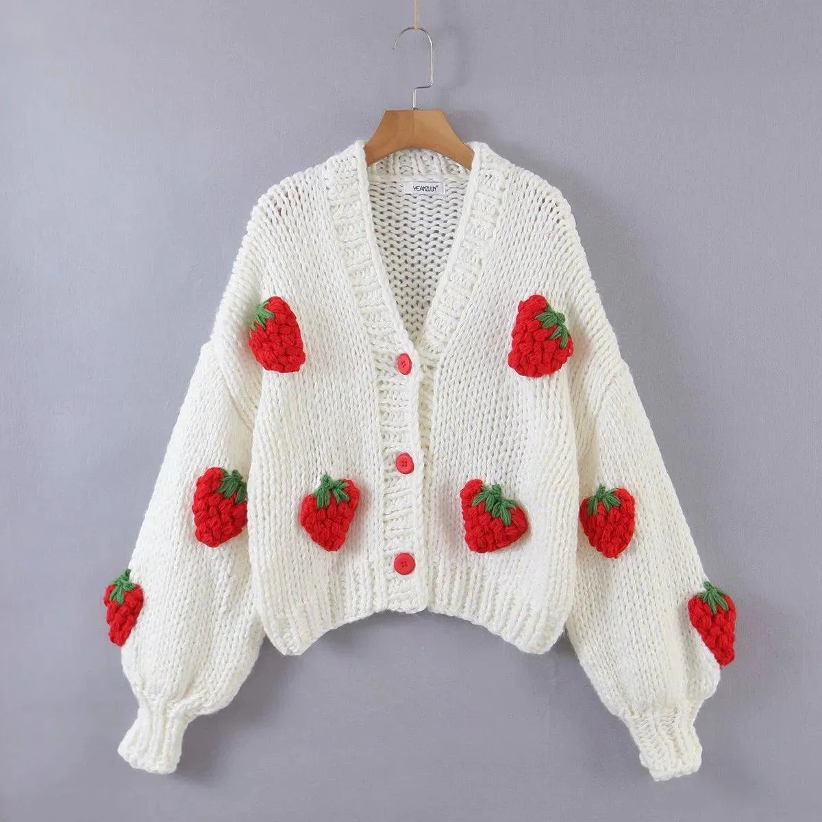 Handmade Sweater Cardigan Patchwork Sweater Jumper Knitting Coats