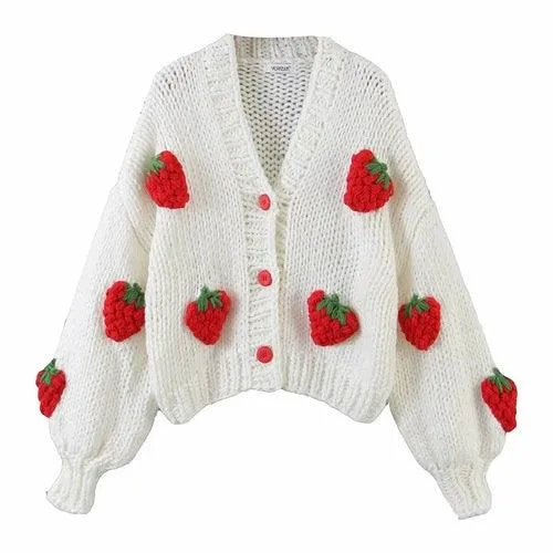 Handmade Sweater Cardigan Patchwork Sweater Jumper Knitting Coats