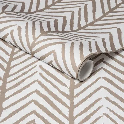 Herringbone Stripe Peel & Stick Wallpaper Tan - Threshold™