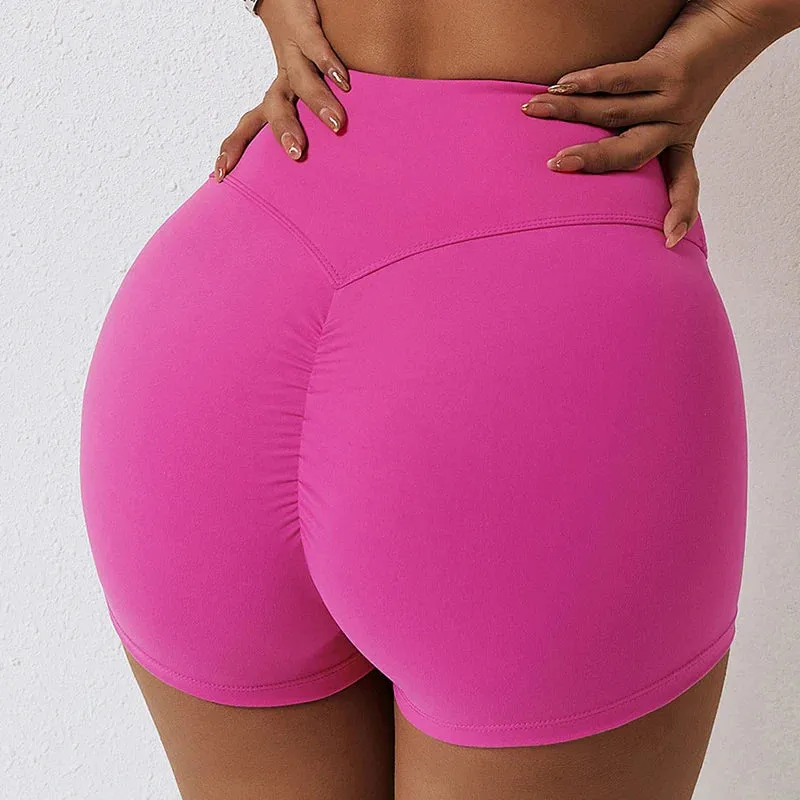 High Waist Elasticity Hot Pants for Women - Summer Buttock Lift Gym Leggings Sports Short