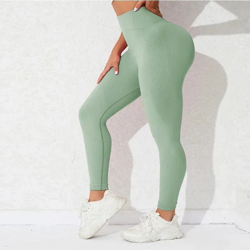 High Waist Seamless Butt Lift Knitting Legging for Gym and Running