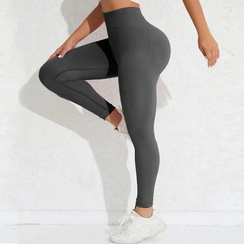 High Waist Seamless Butt Lift Knitting Legging for Gym and Running