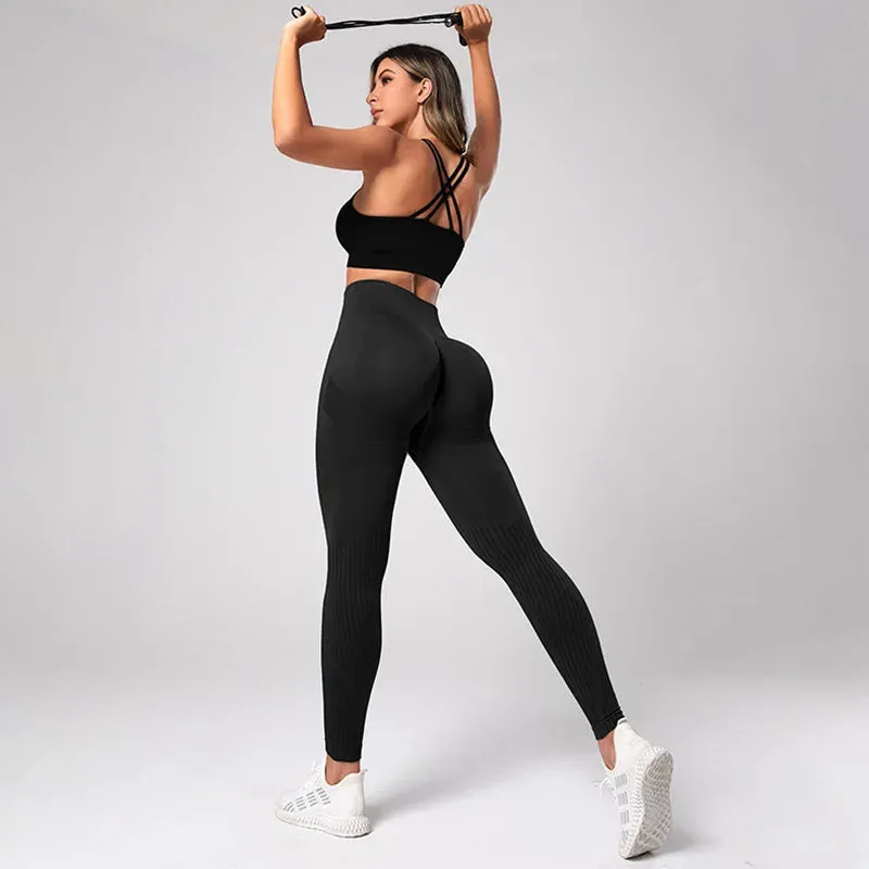 High-Waist Seamless Knitted Yoga Gym Sport Legging