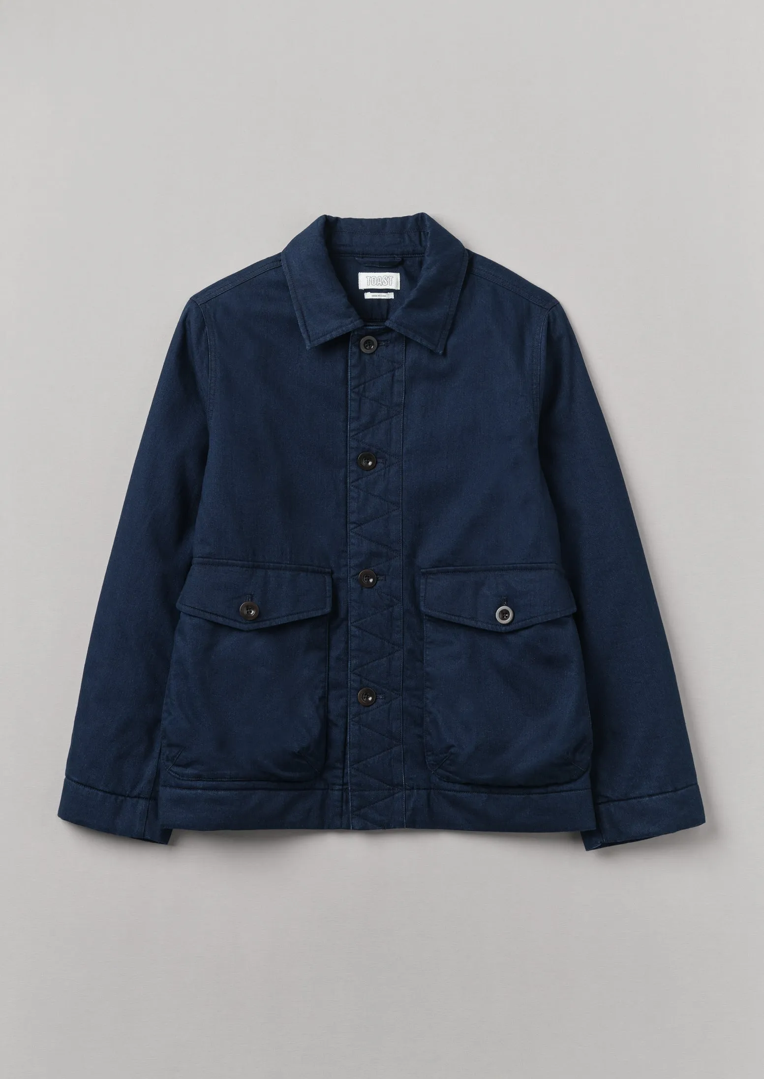 Indigo Cotton Quilted Jacket | Indigo