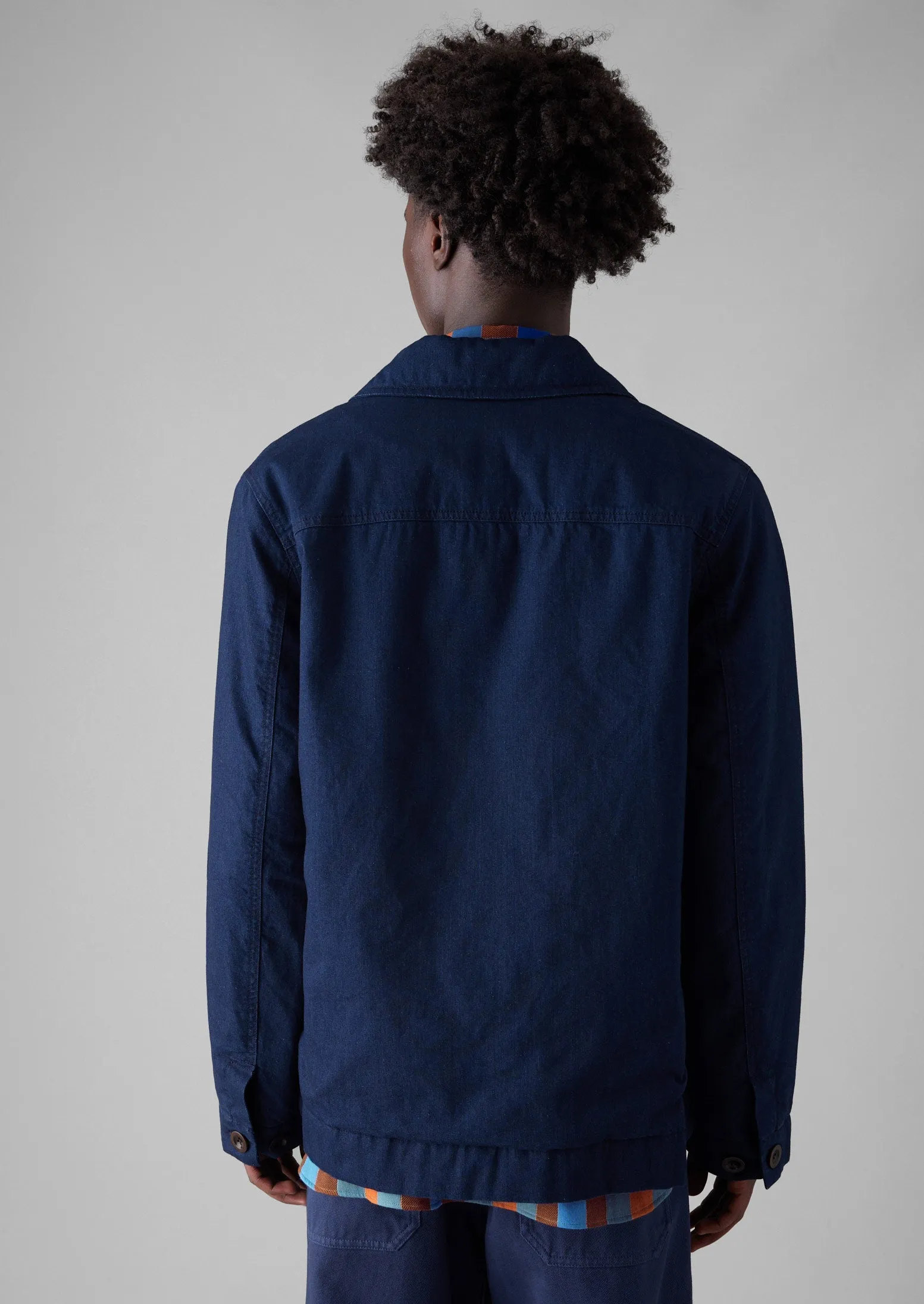 Indigo Cotton Quilted Jacket | Indigo