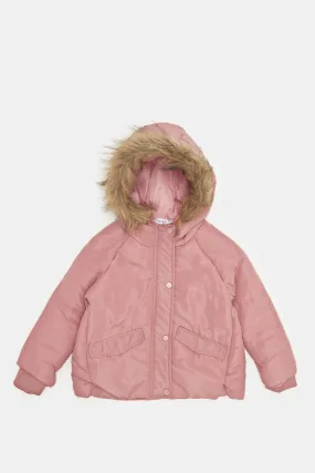 Infant Girls Pink Heavy Padded Jacket