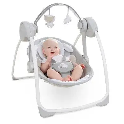 Ingenuity Comfort 2 Go Compact Portable Baby Swing with Music - Cuddle Lamb