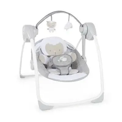 Ingenuity Comfort 2 Go Compact Portable Baby Swing with Music - Cuddle Lamb