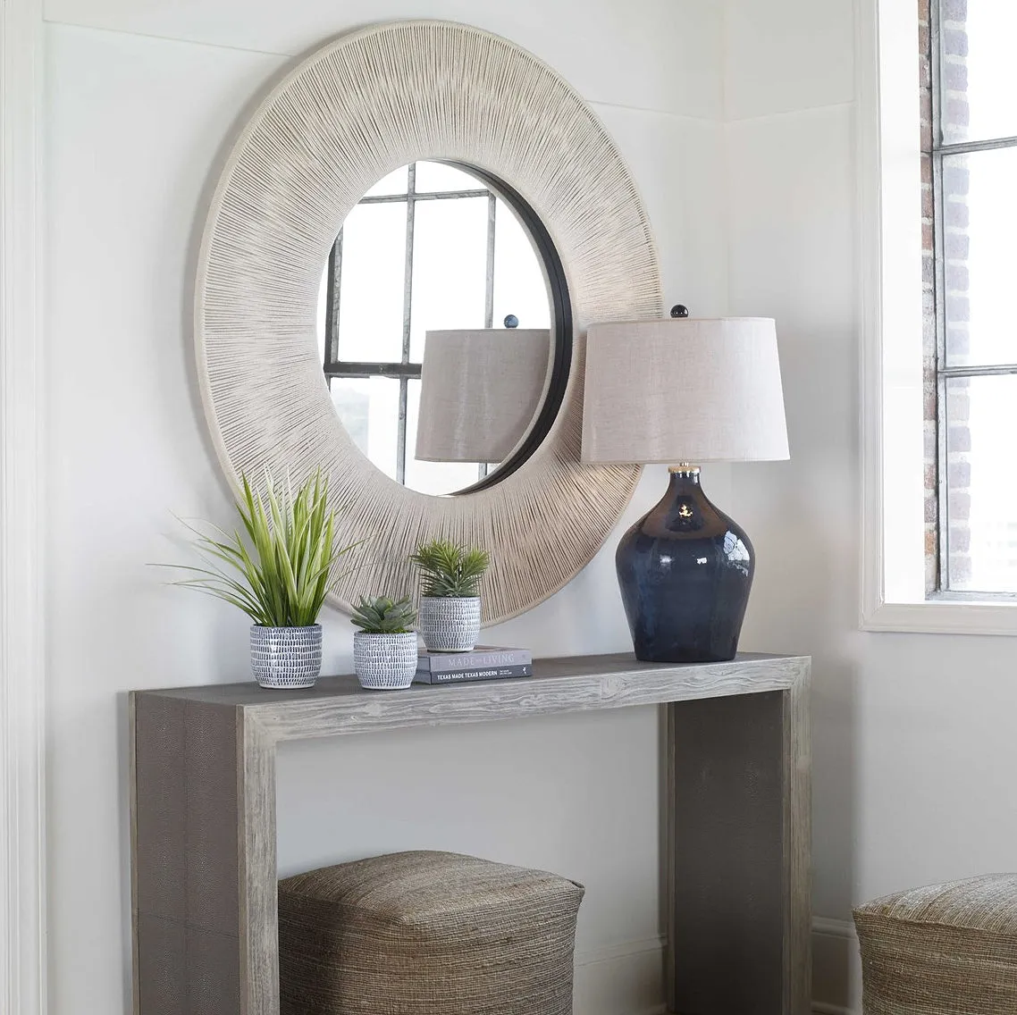 Islands Rope Weave Grande Coastal Wall Mirror