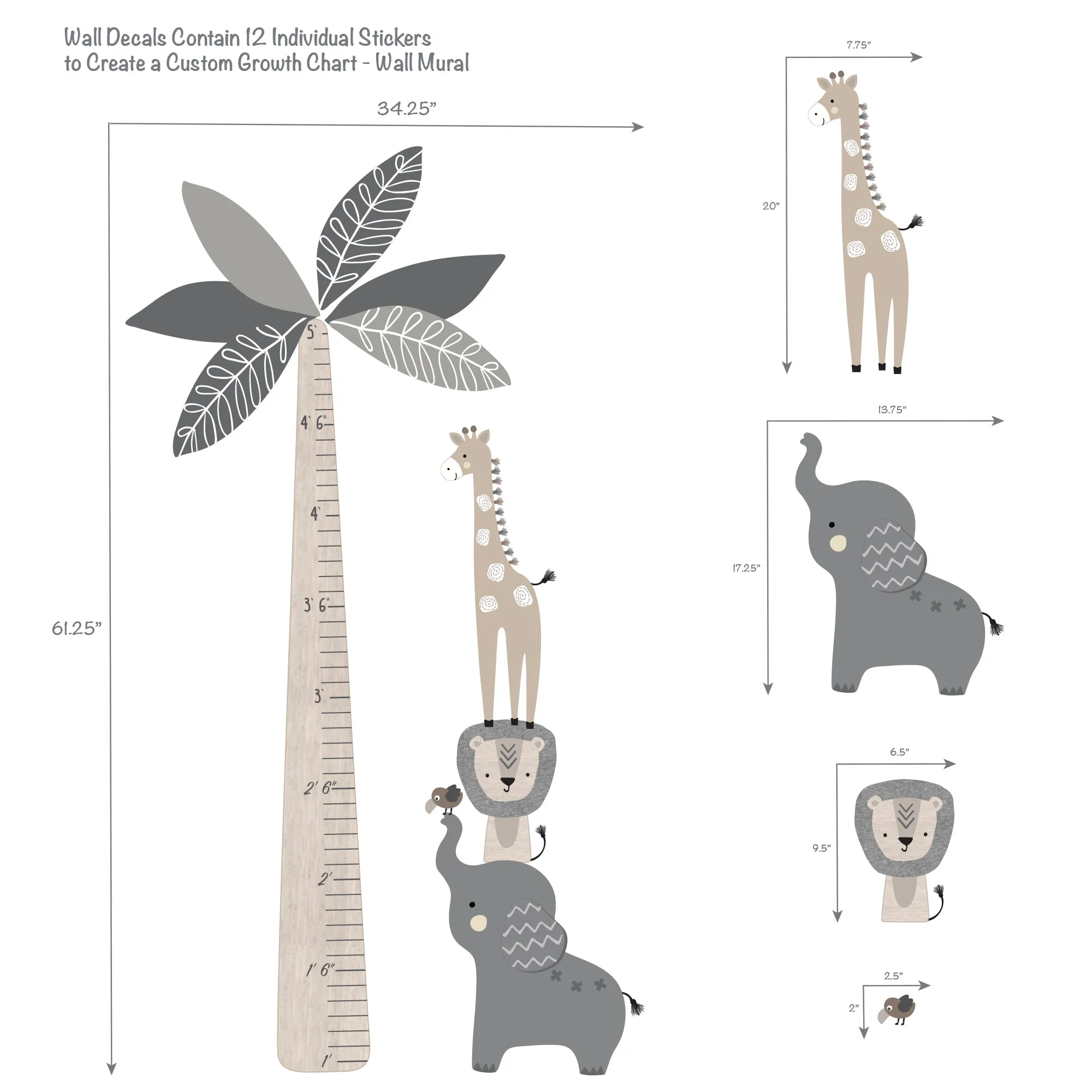 Jungle Safari Growth Chart