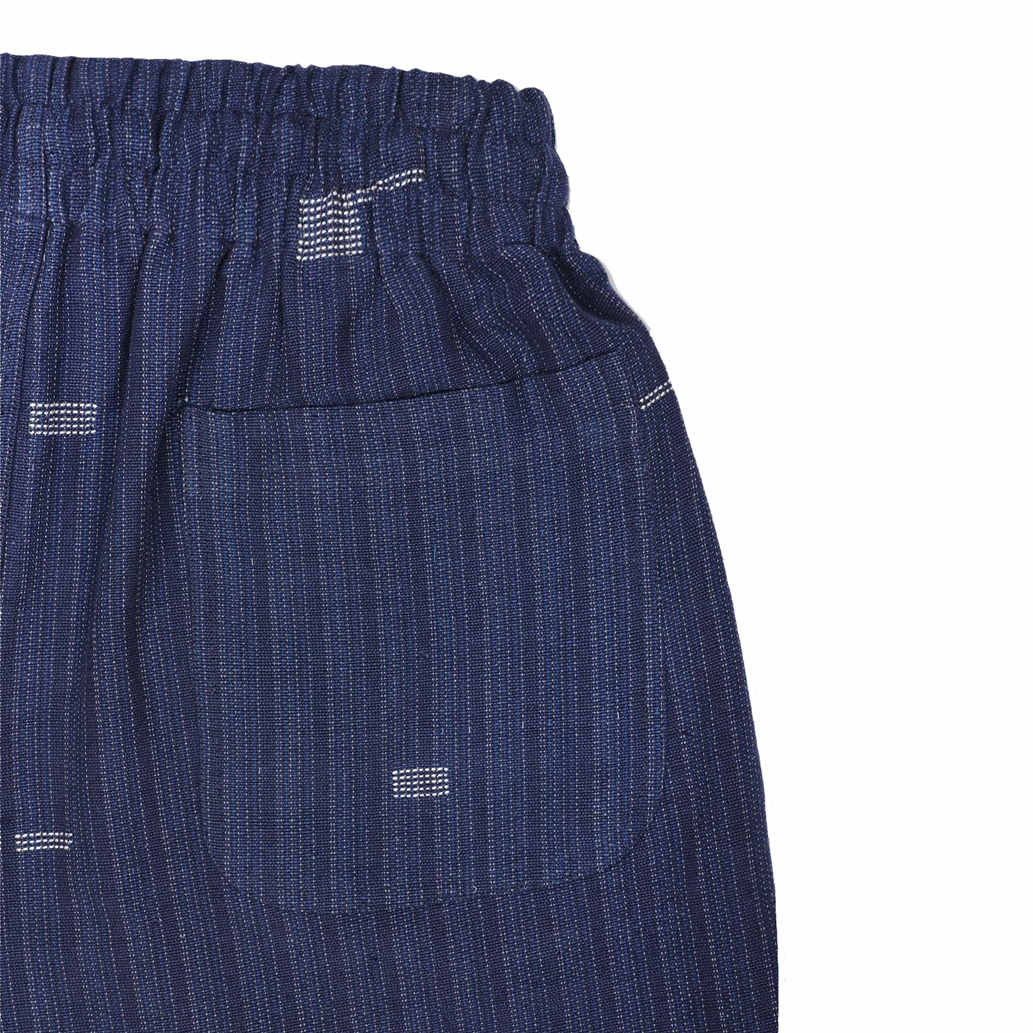 Kardo Vikram Drawstring Elastic Waist Over Sized Trousers (Indigo)