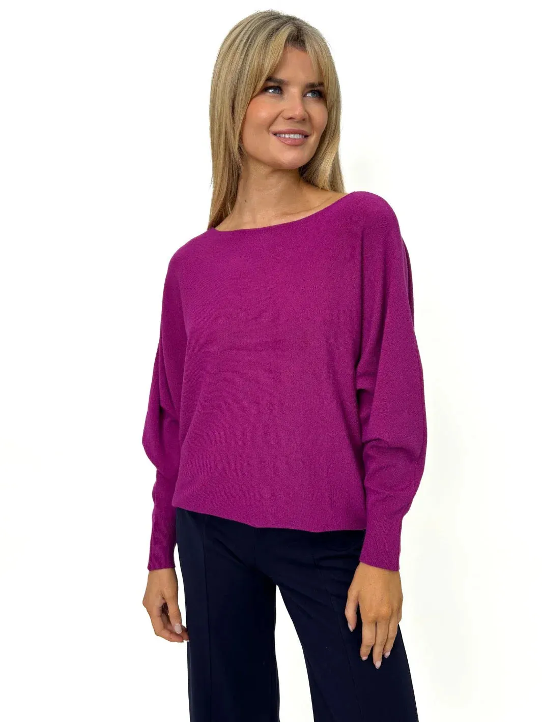 Kate And Pippa Milano Cashmere feel batwing Knit. All Colours