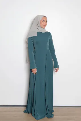 Kelsi Soft Pleat Dress- Teal