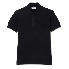 Lacoste Original L.12.12 Washed Effect Cotton Polo Shirt Black