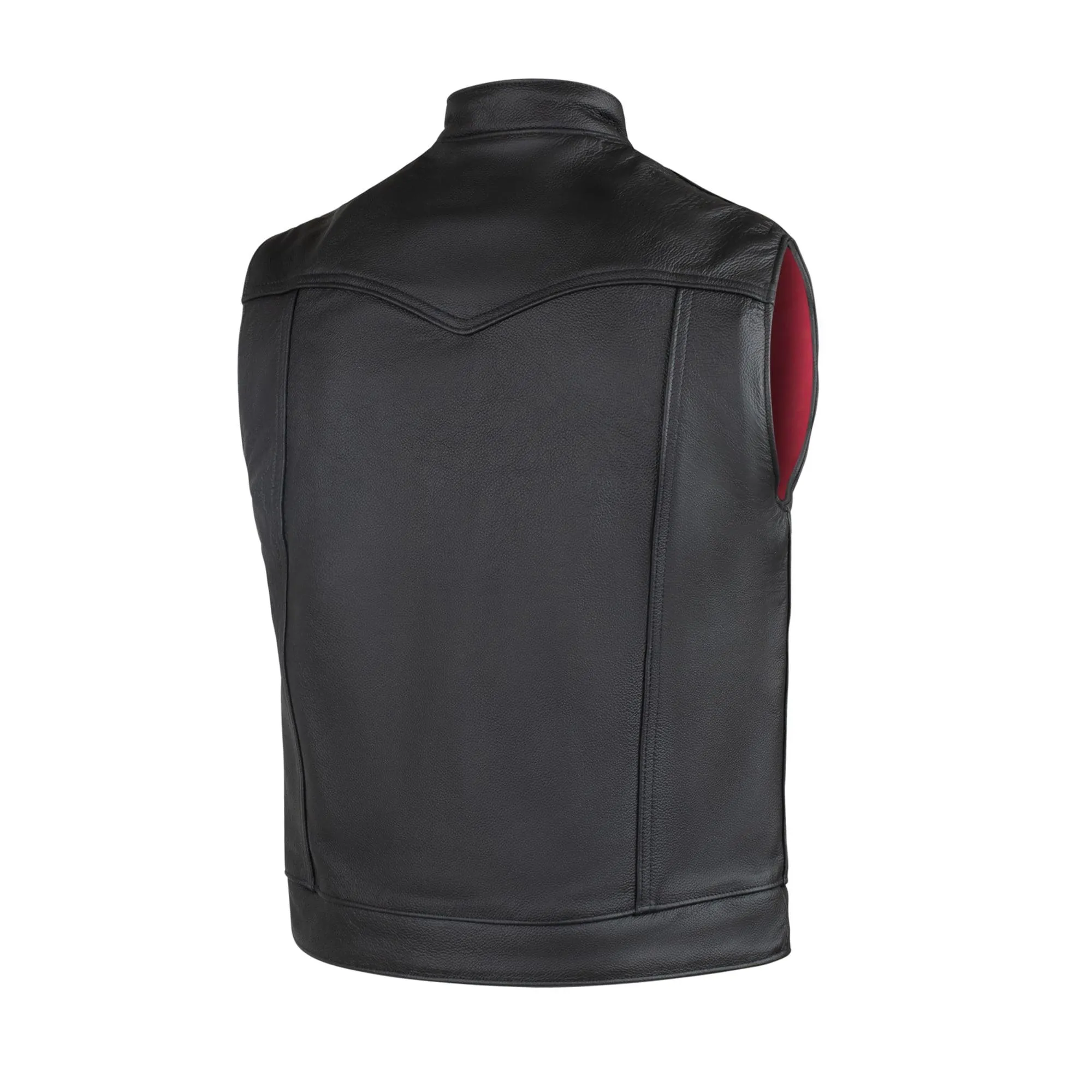 Legendary 'Reaper' Club Style Men's Leather Motorcycle Vest