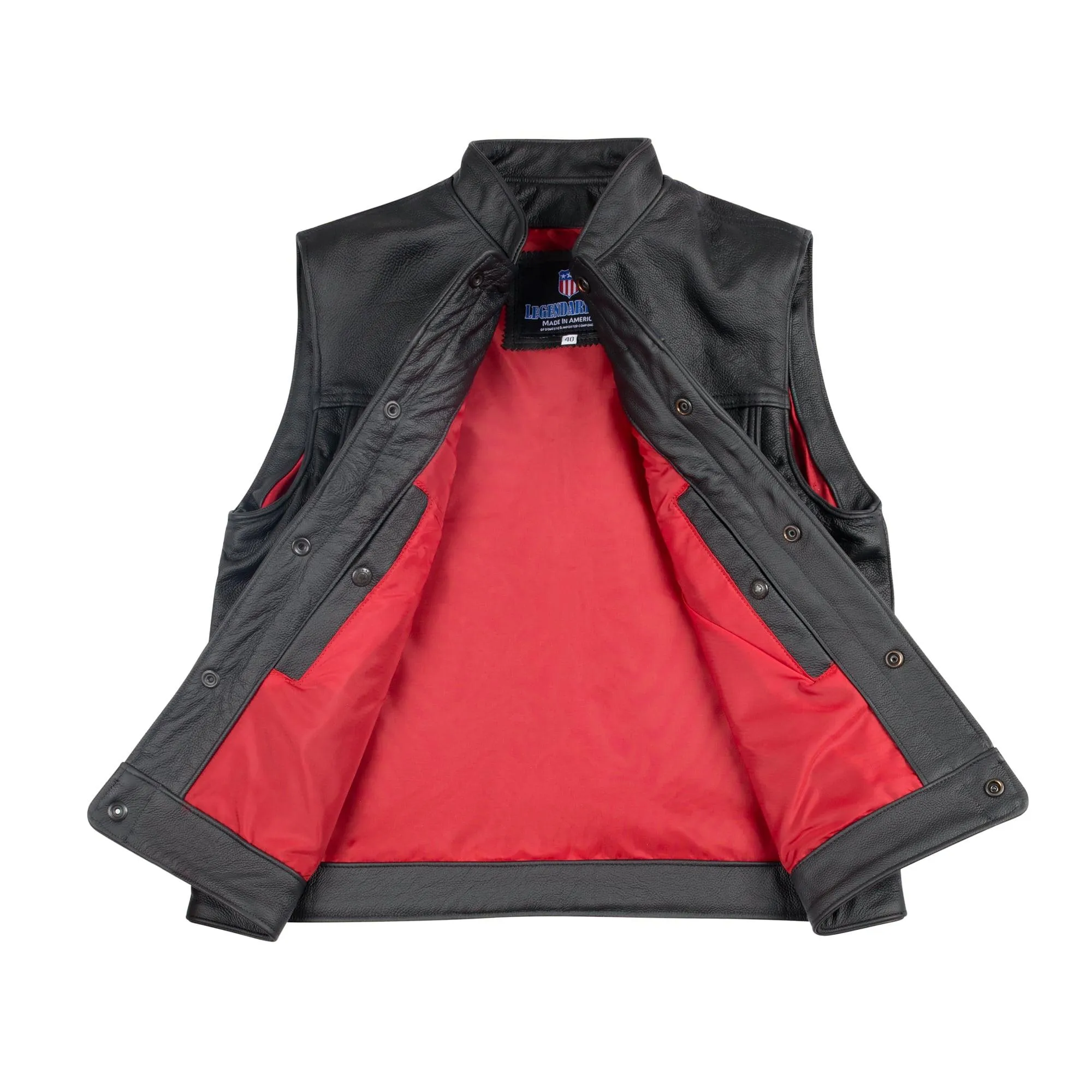 Legendary 'Reaper' Club Style Men's Leather Motorcycle Vest