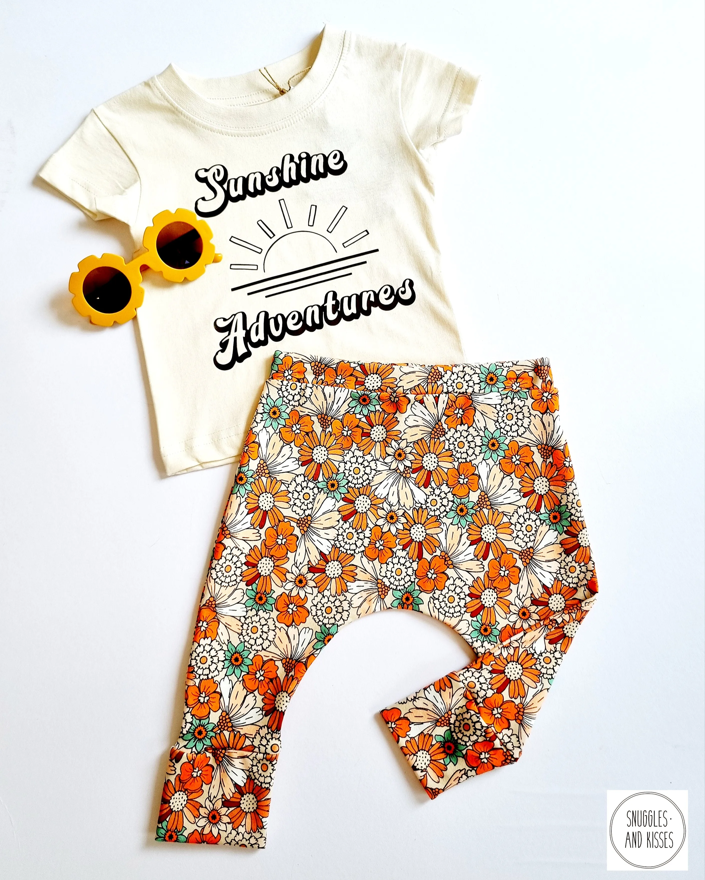 Leggings-70's Retro Floral Print