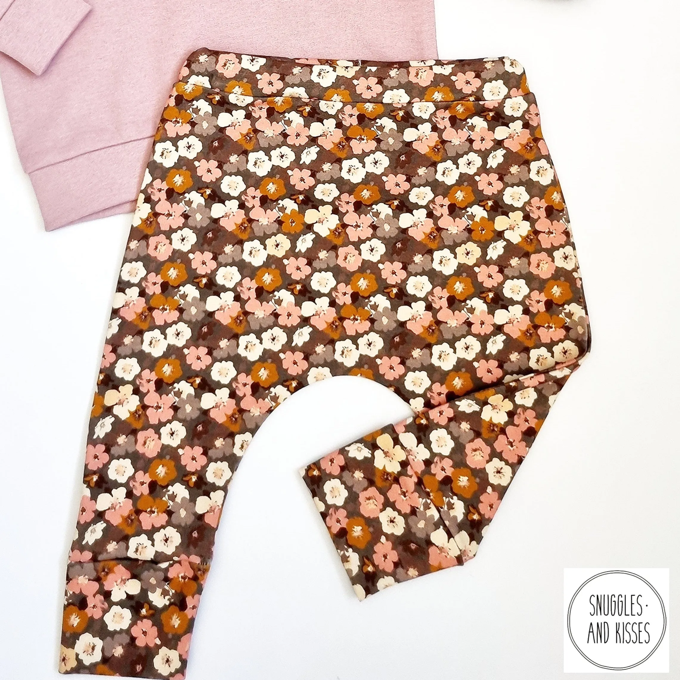 Leggings-Mallow Flower Print