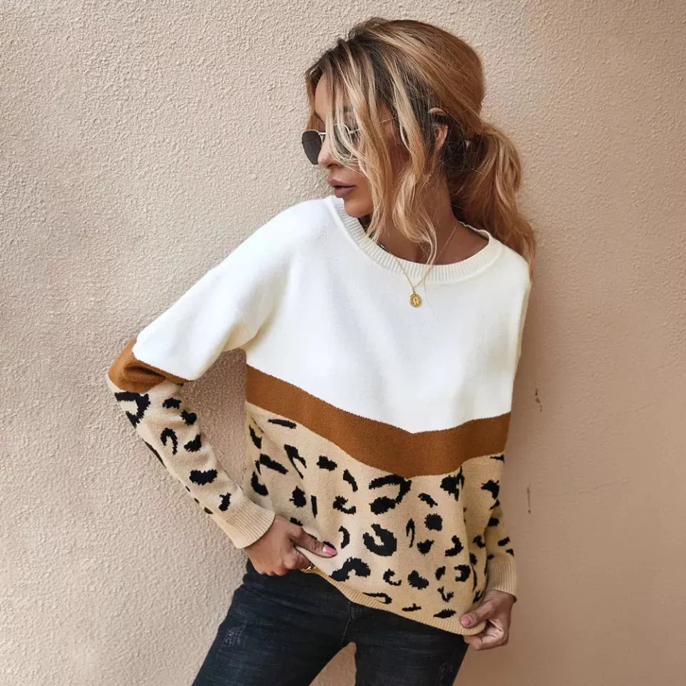 Leopard O-Neck Sweater