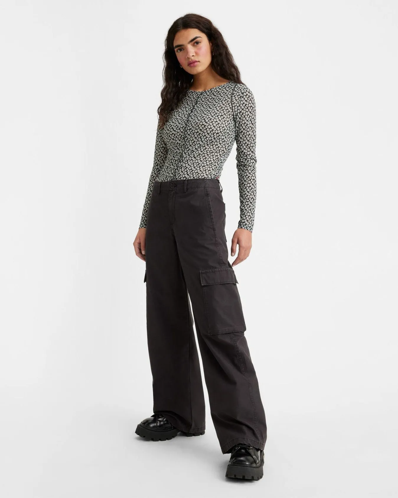 Levi's® Womens Baggy Cargo Pants - Meteorite